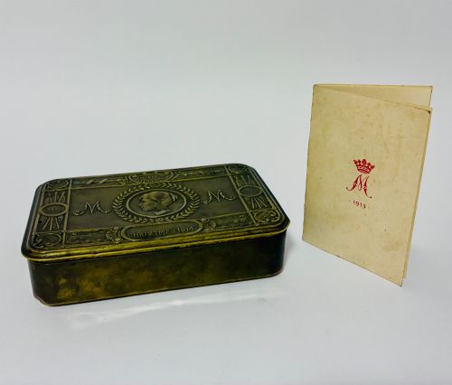 WWI Princess Mary Tin with Original Card
