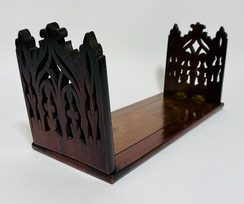 Victorian Gothic Style Walnut Book Slide