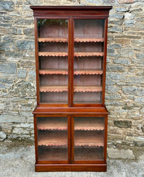 Large Victorian Mahogany Glazed Cabinet