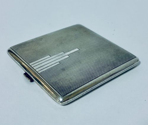 Art Deco Silver Compact
