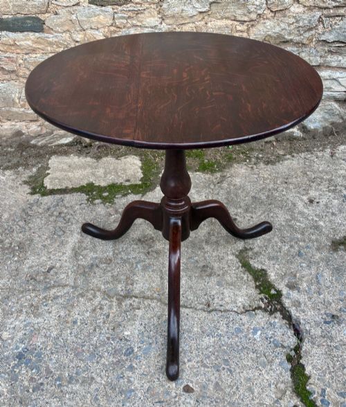 Georgian Oak Tilt Top Birdcage Table