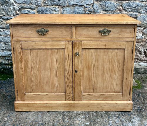 Antique Stripped Pine Sideboard