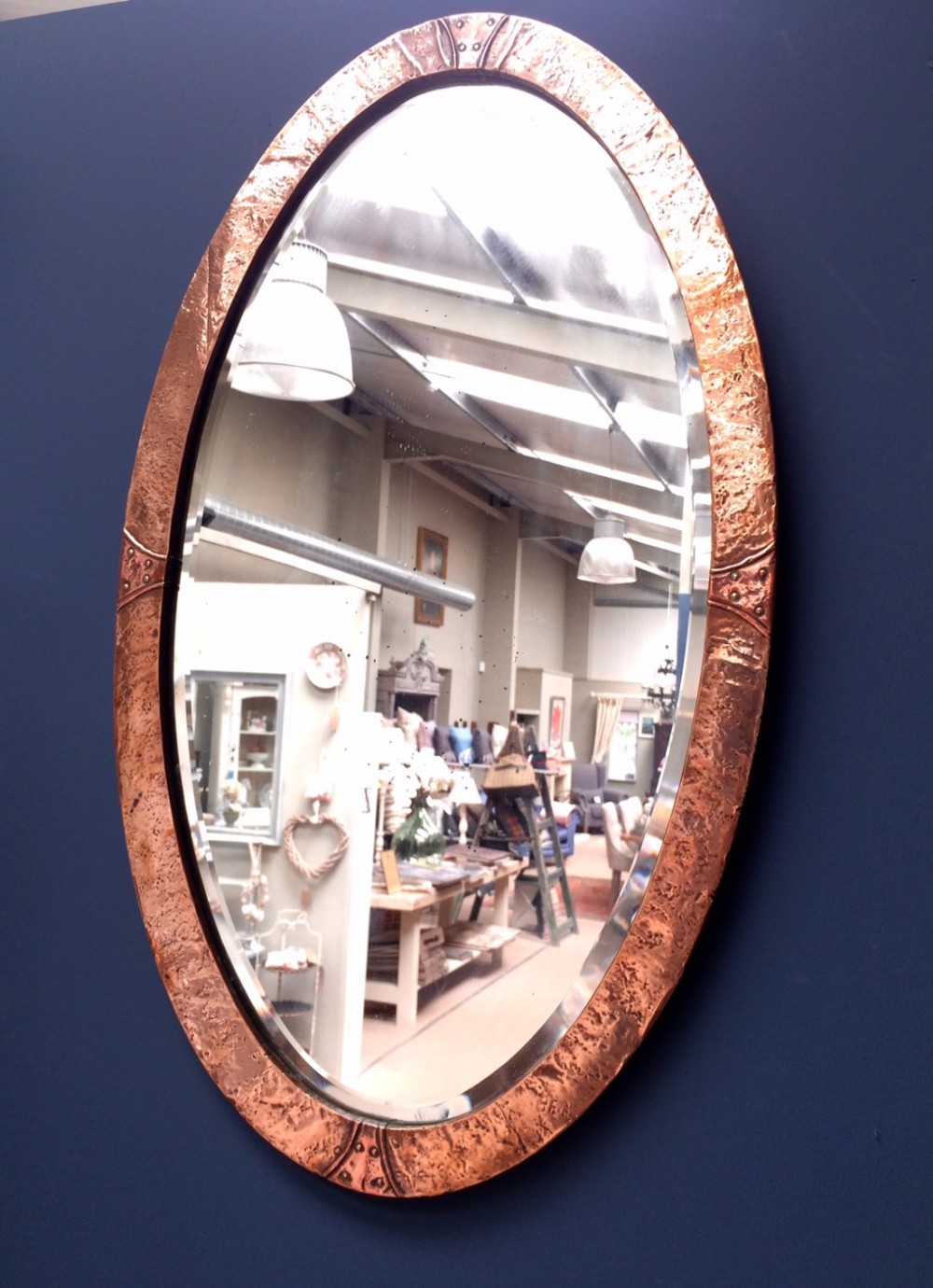 Arts and Crafts Copper Wall Mirror