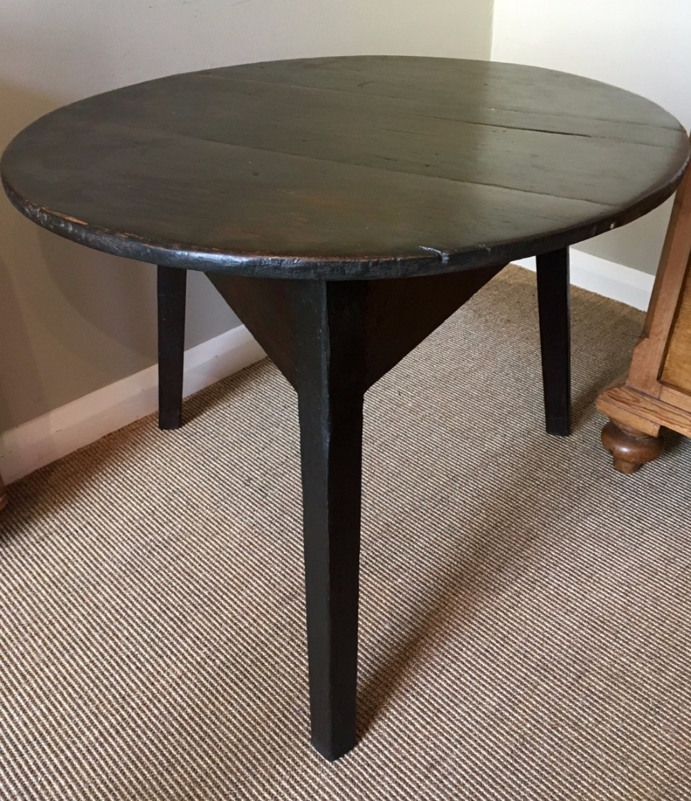 19th Century Stained Pine Cricket Table