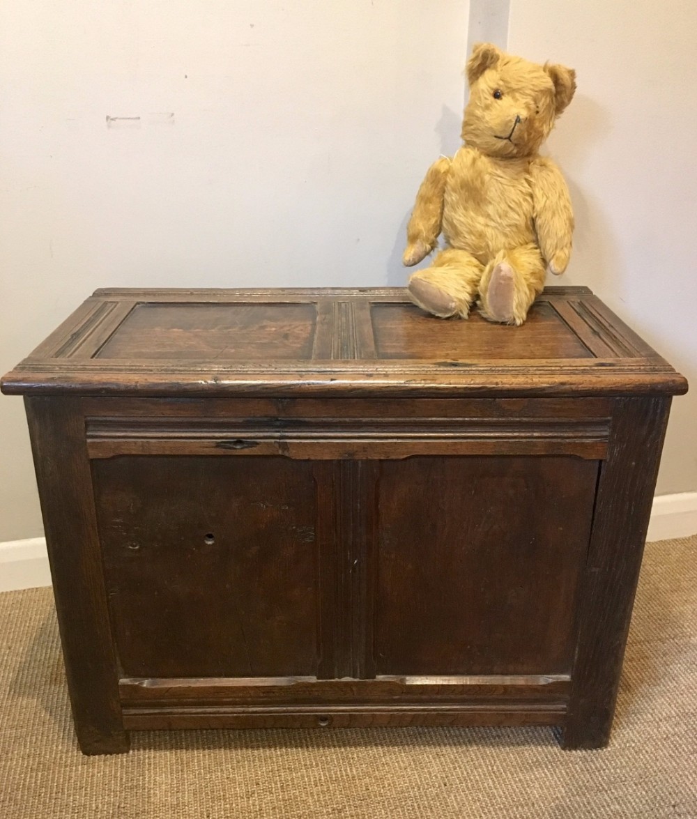 Antique 19th Century Small Oak Coffer