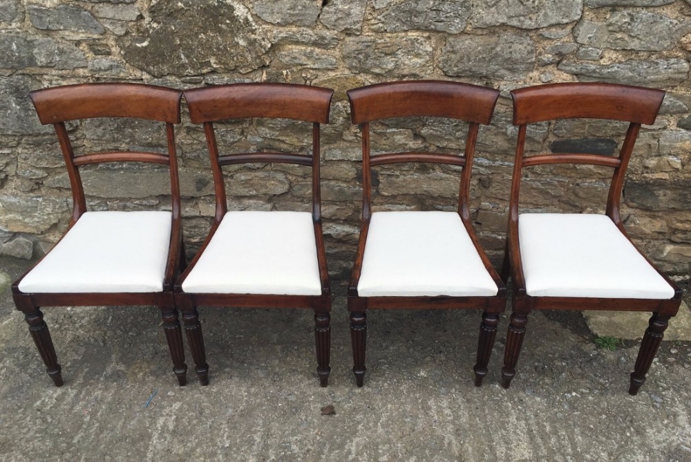 Set of 4 Regency Mahogany Dining Chairs