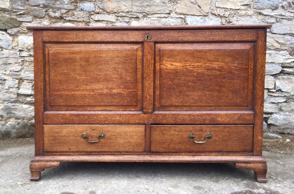 Antique Georgian Oak Mule Chest