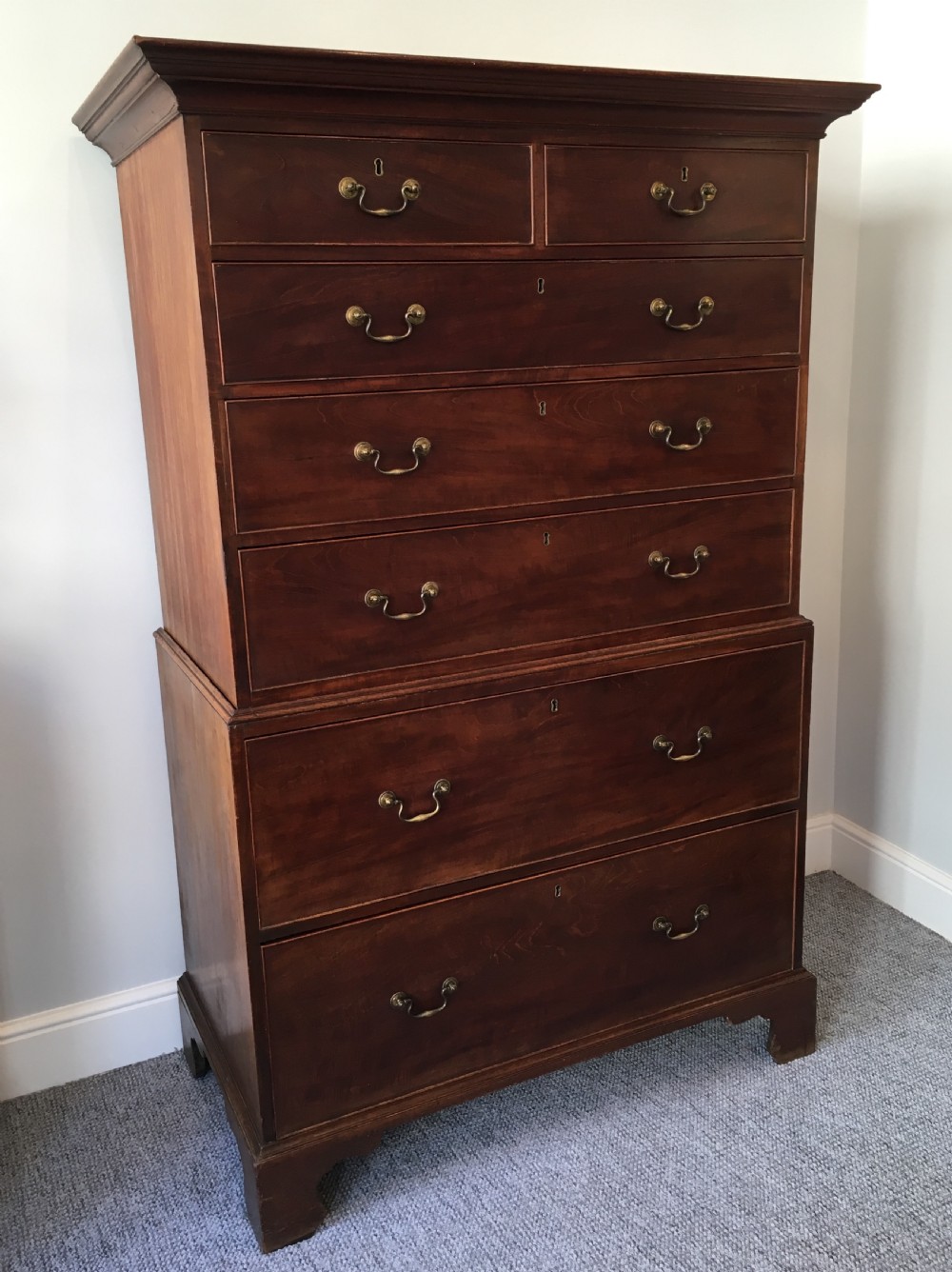 Antique Georgian Mahogany Tallboy  View V