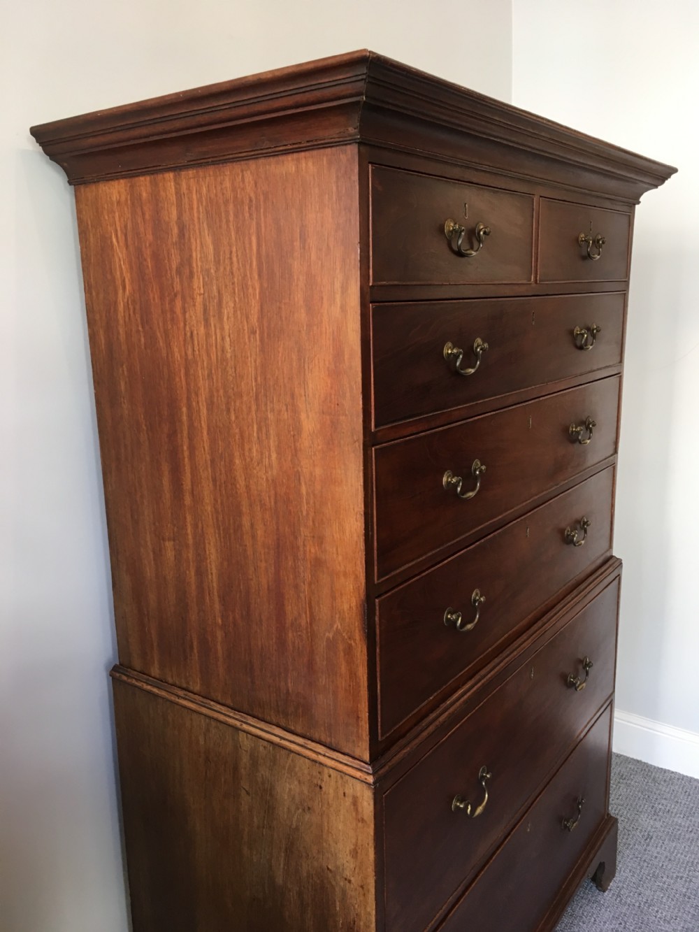 Antique Georgian Mahogany Tallboy  View VI