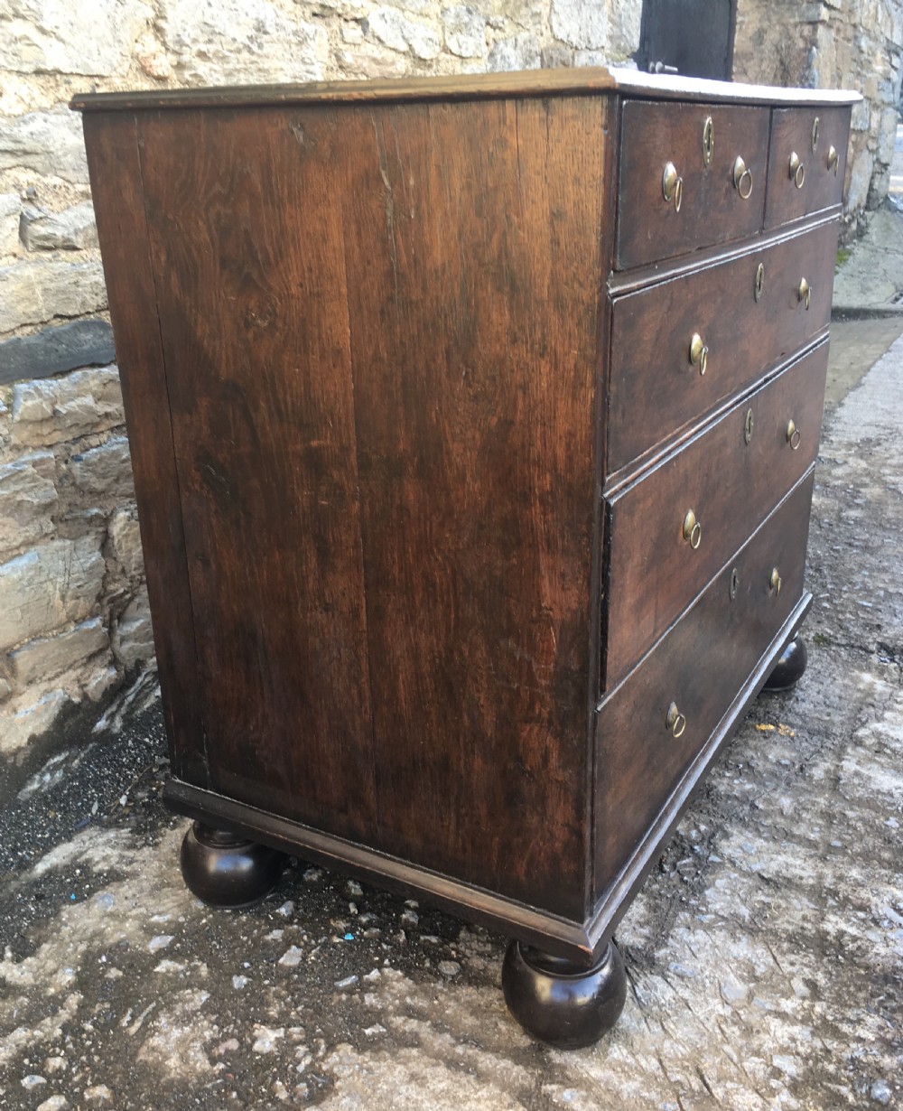 Antique Early 18th Century Oak Chest of Drawers View II