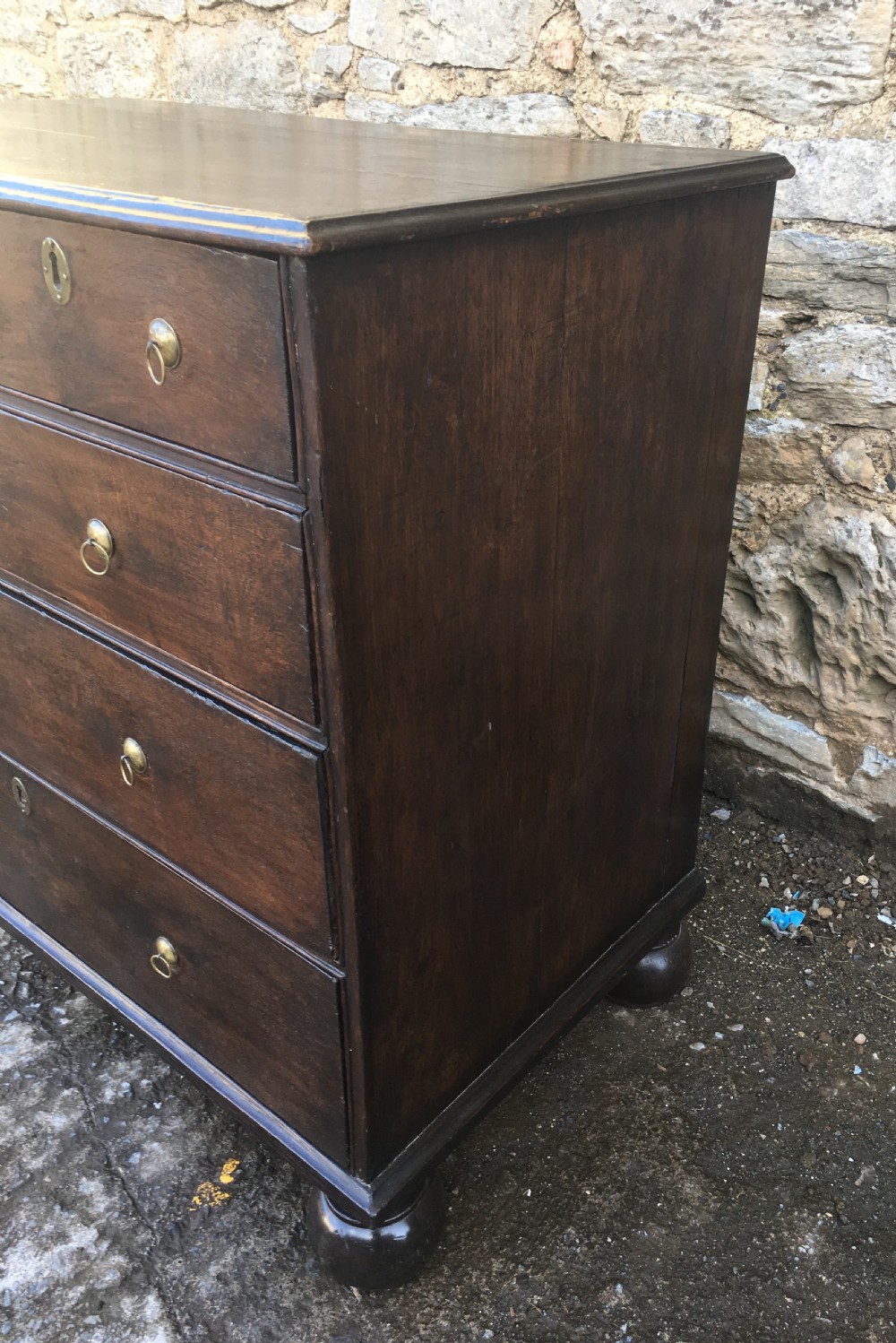 Antique Early 18th Century Oak Chest of Drawers View III