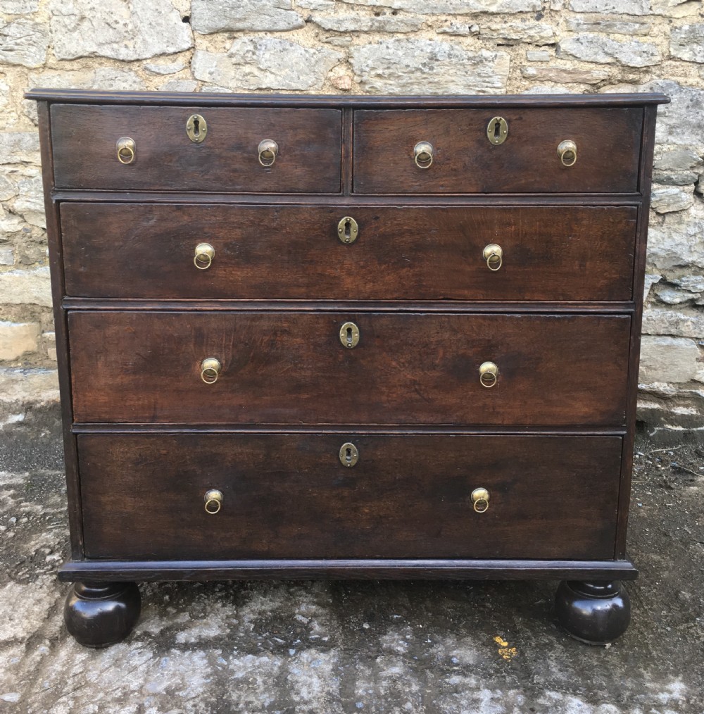 Antique Early 18th Century Oak Chest of Drawers View IV