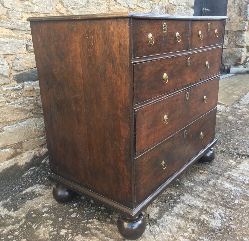 Antique Early 18th Century Oak Chest of Drawers View X