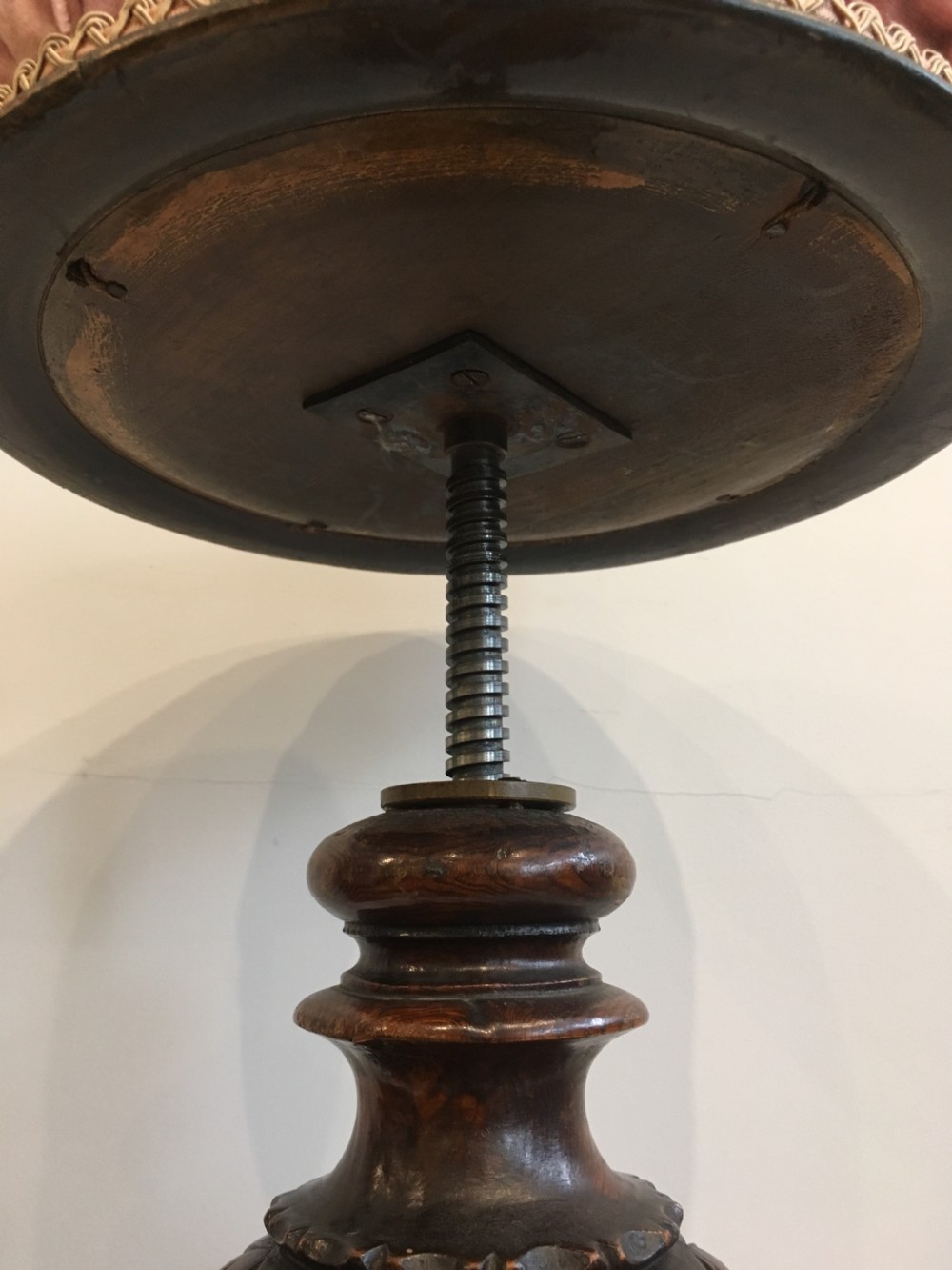 Antique Victorian Adjustable Piano Stool View VII