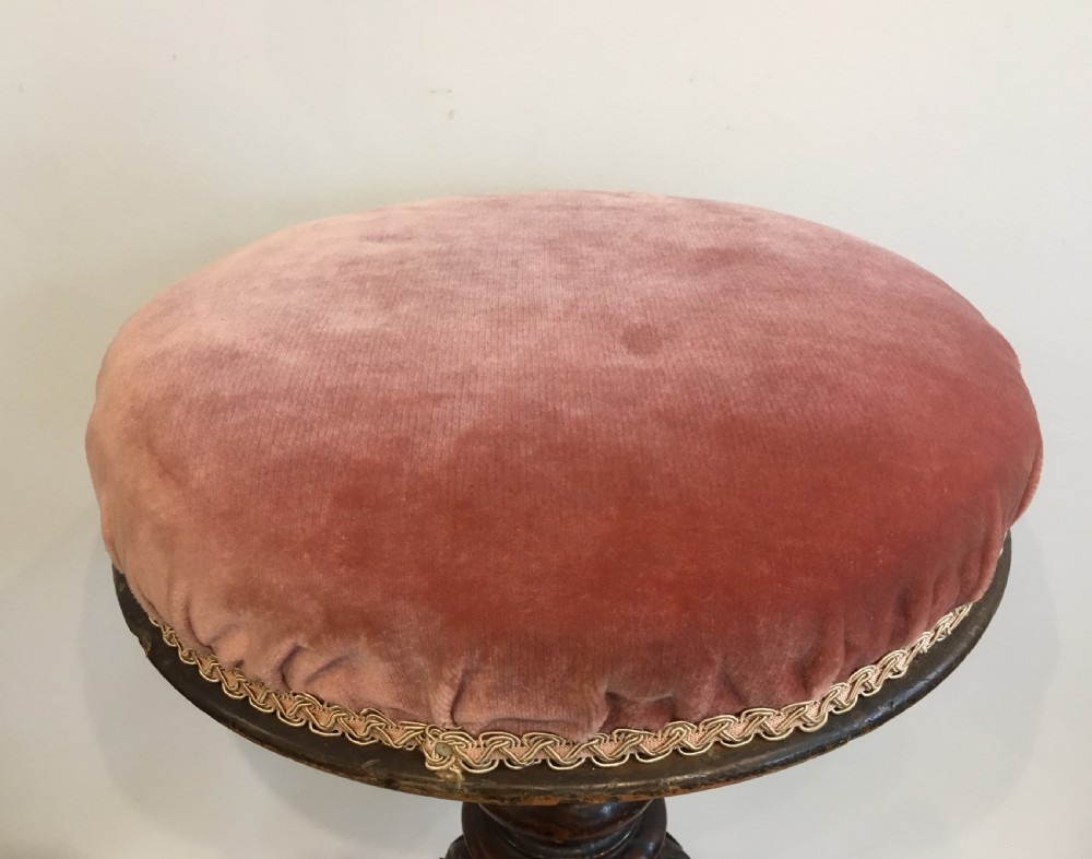 Antique Victorian Adjustable Piano Stool View X