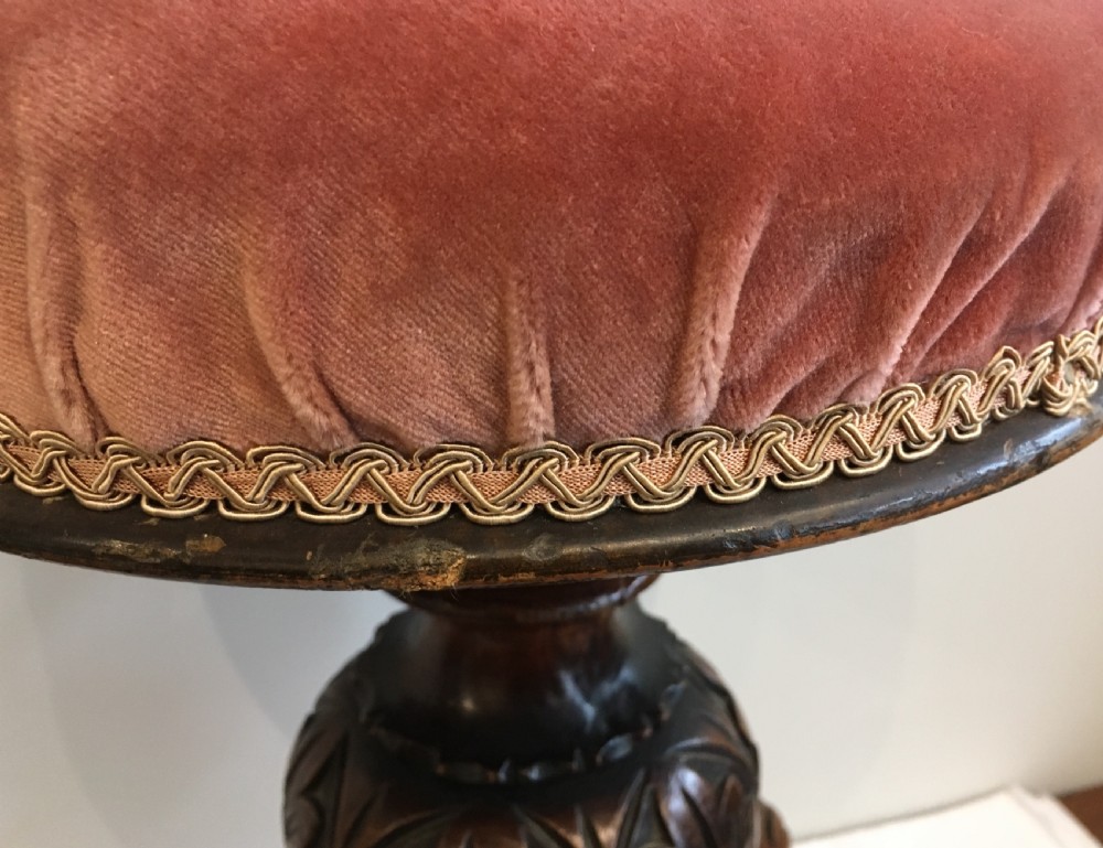Antique Victorian Adjustable Piano Stool View XI