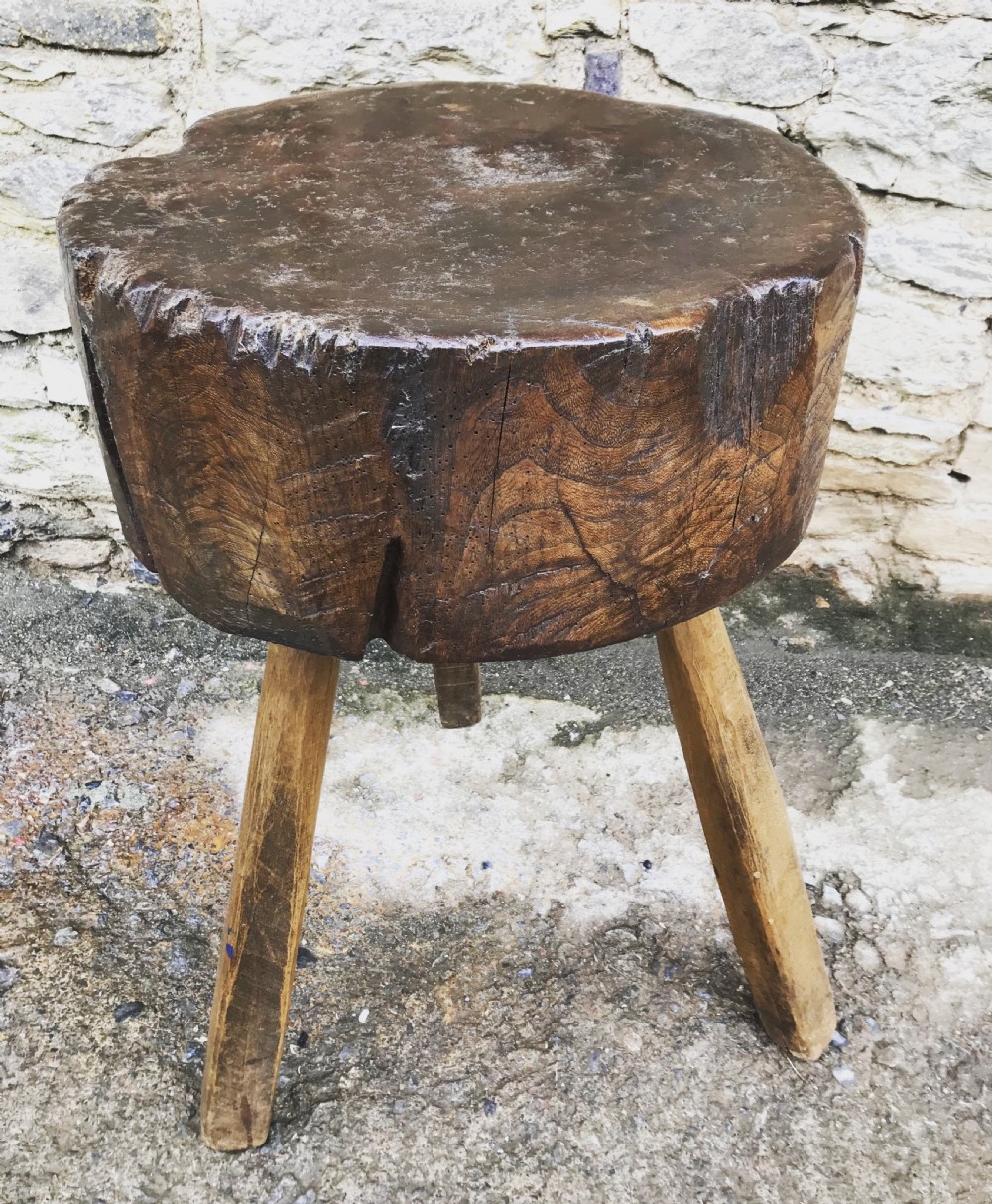 Antique French Butcher's Block
