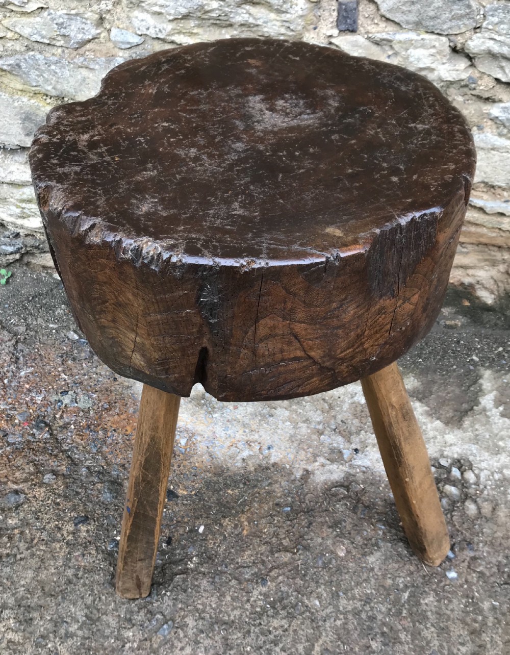 Antique French Butcher's Block View IV