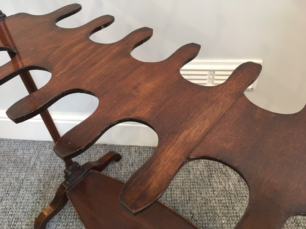 Antique Victorian Mahogany Riding Boot and Whip Stand Rack View VII