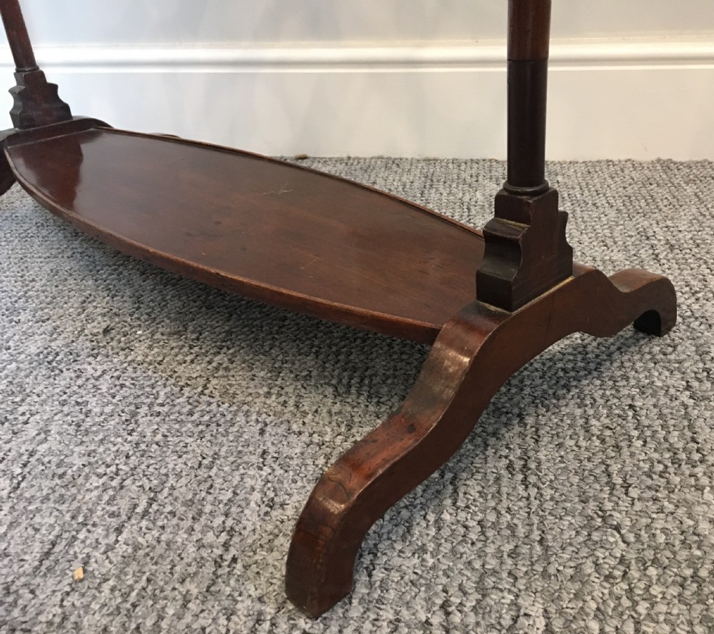 Antique Victorian Mahogany Riding Boot and Whip Stand Rack View VIII