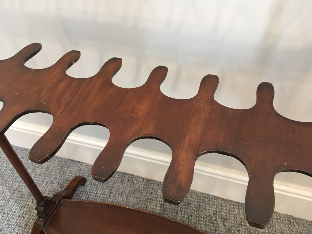 Antique Victorian Mahogany Riding Boot and Whip Stand Rack View IX