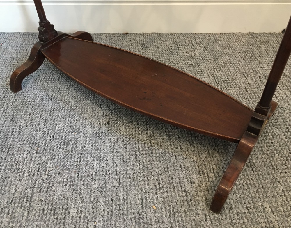 Antique Victorian Mahogany Riding Boot and Whip Stand Rack View X