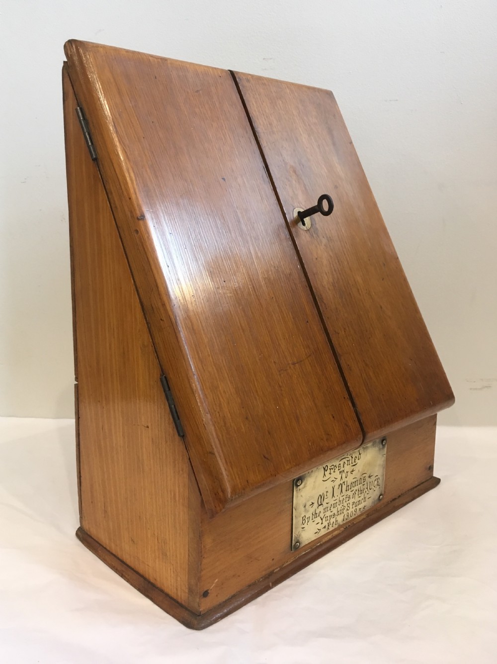 Antique Edwardian Oak Desktop Stationery Cabinet View VII