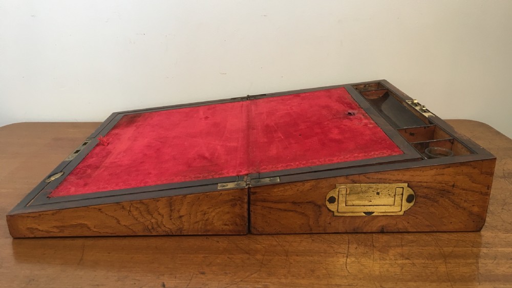 Antique Victorian Rosewood and Oak Writing Slope View VII