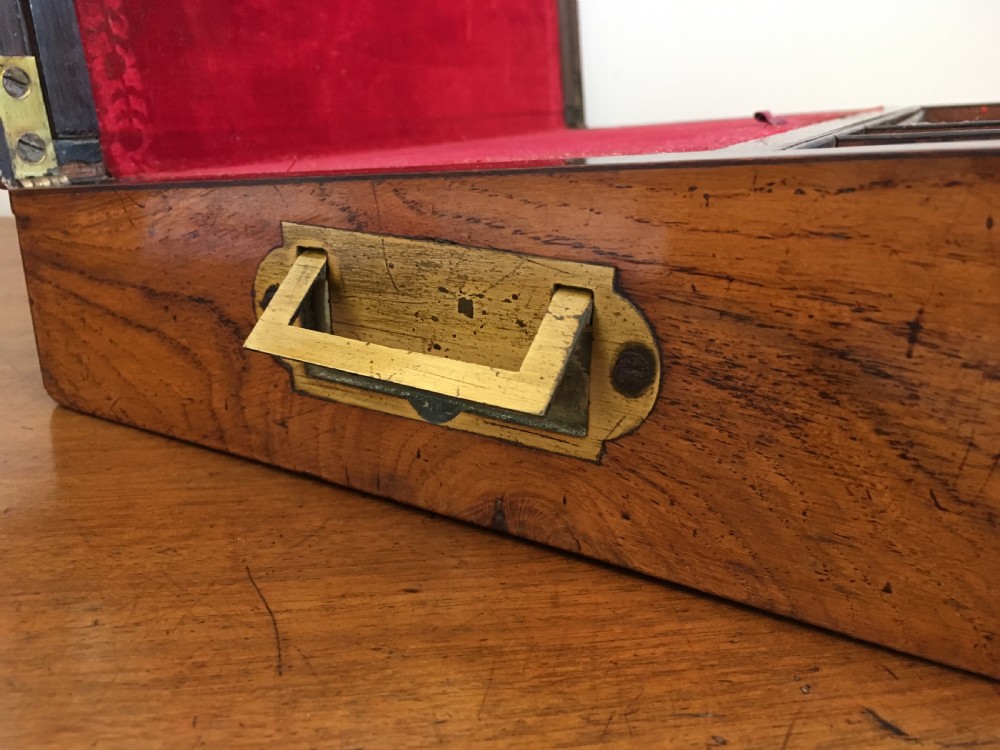 Antique Victorian Rosewood and Oak Writing Slope View X