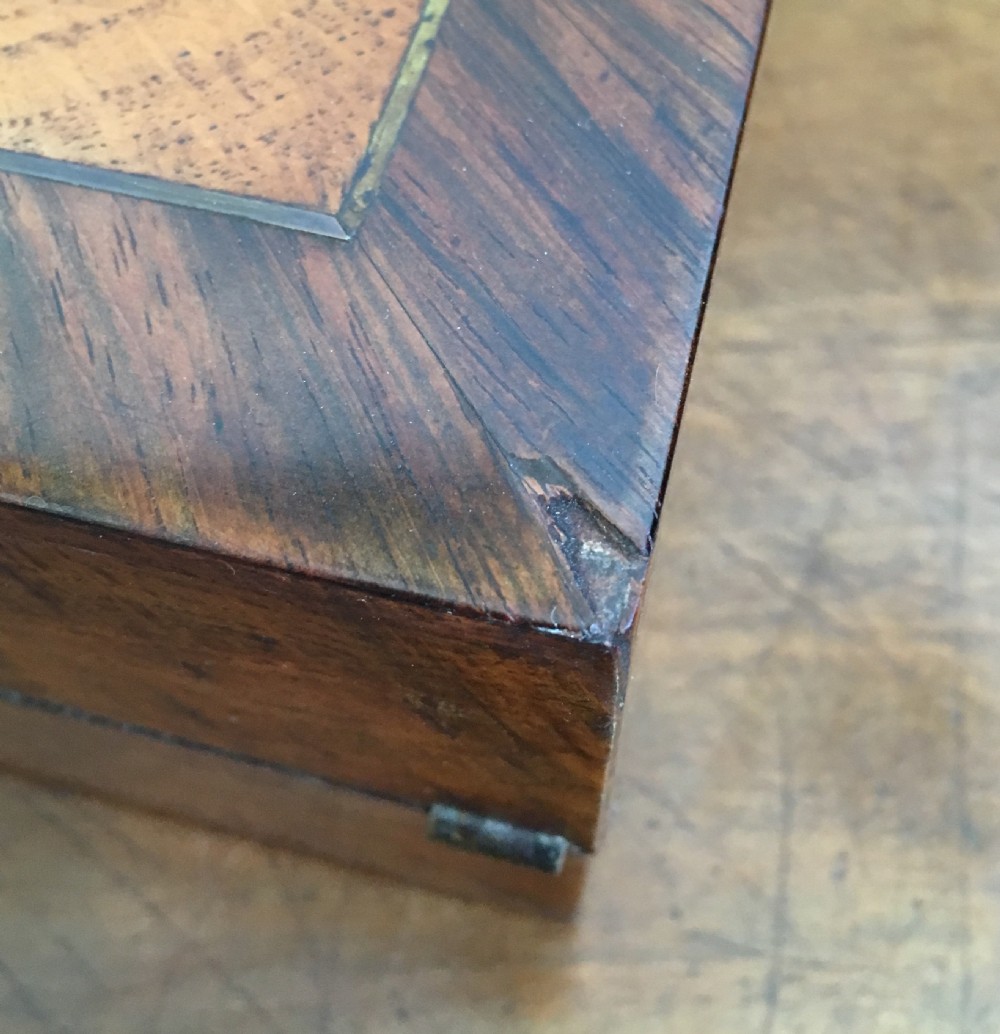 Antique Victorian Rosewood and Oak Writing Slope View XIV