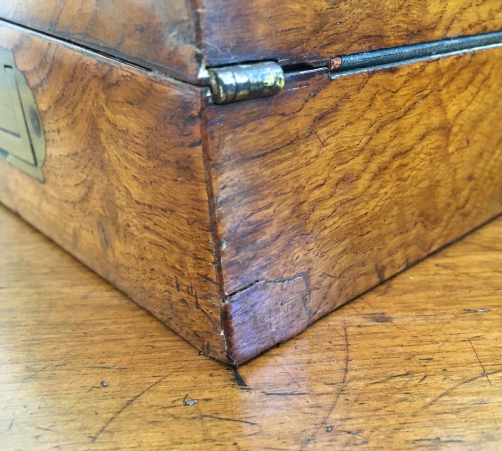 Antique Victorian Rosewood and Oak Writing Slope View XV