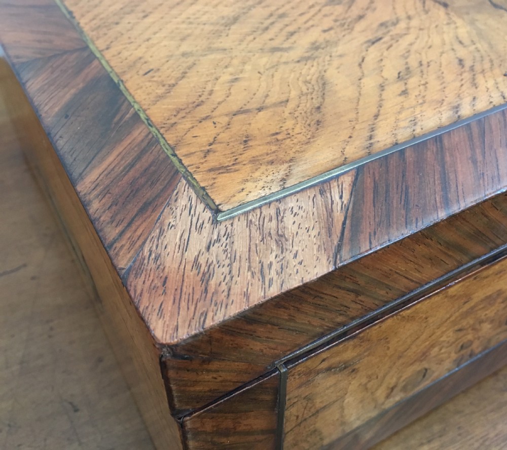 Antique Victorian Rosewood and Oak Writing Slope View XVI