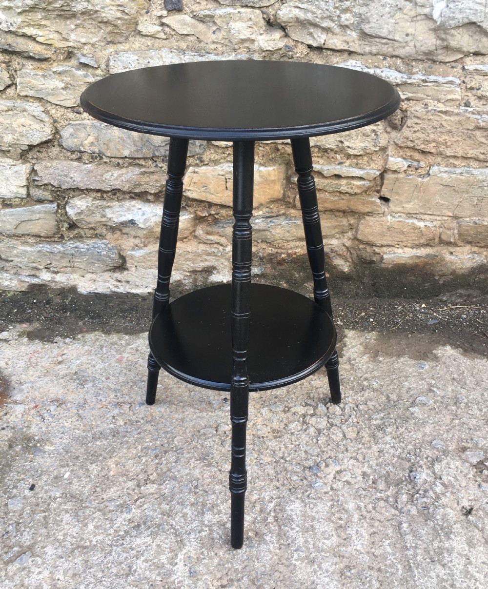 Small Antique Ebonised Gypsy Table 