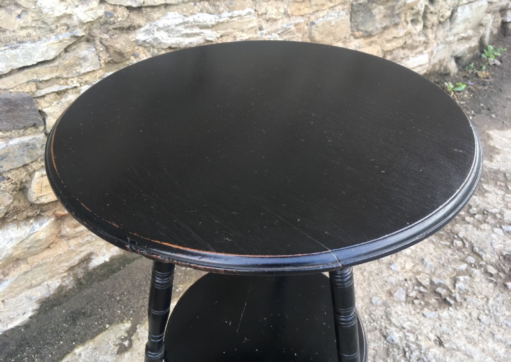 Small Antique Ebonised Gypsy Table  View IV