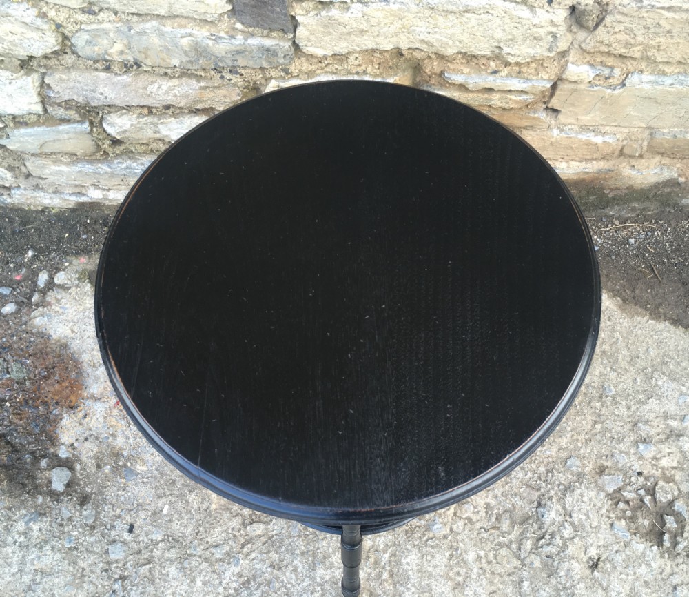 Small Antique Ebonised Gypsy Table  View V