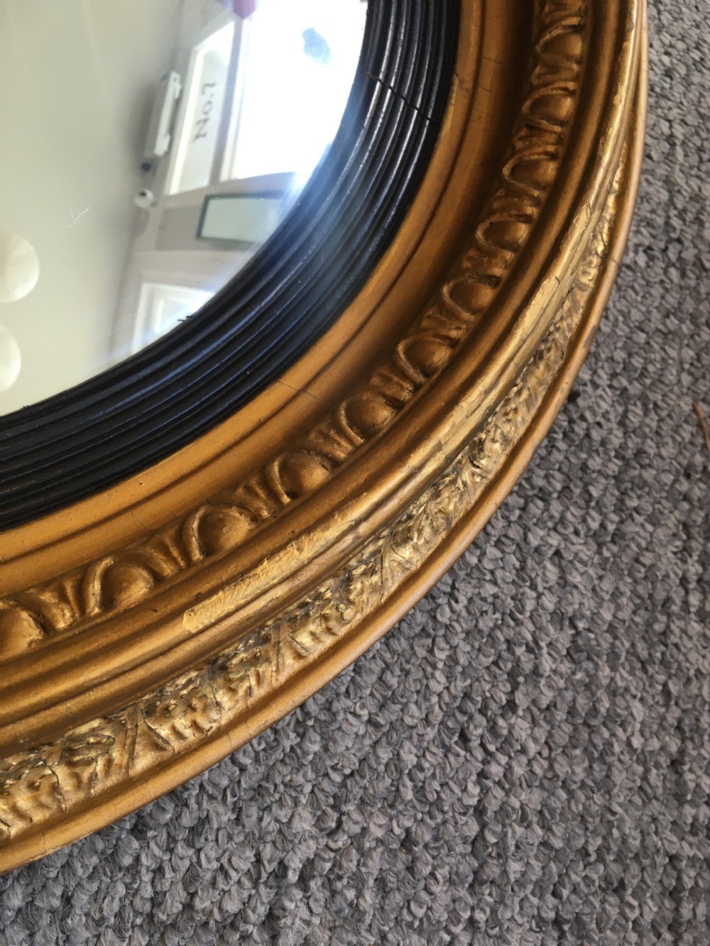 Antique Regency Convex Mirror  View VII