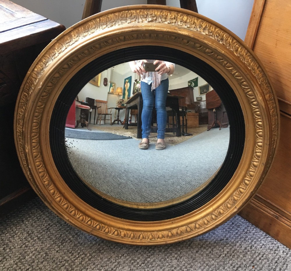 Antique Regency Convex Mirror  View VIII