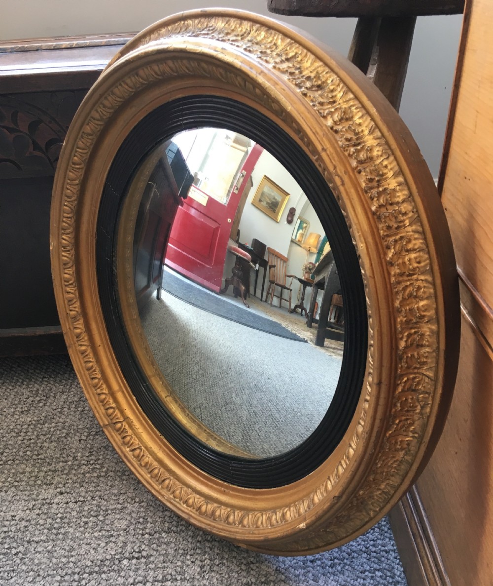 Antique Regency Convex Mirror  View X