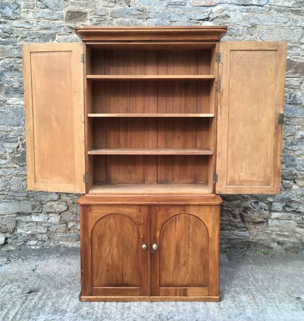 Antique Victorian Pine Shelved Cupboard View II