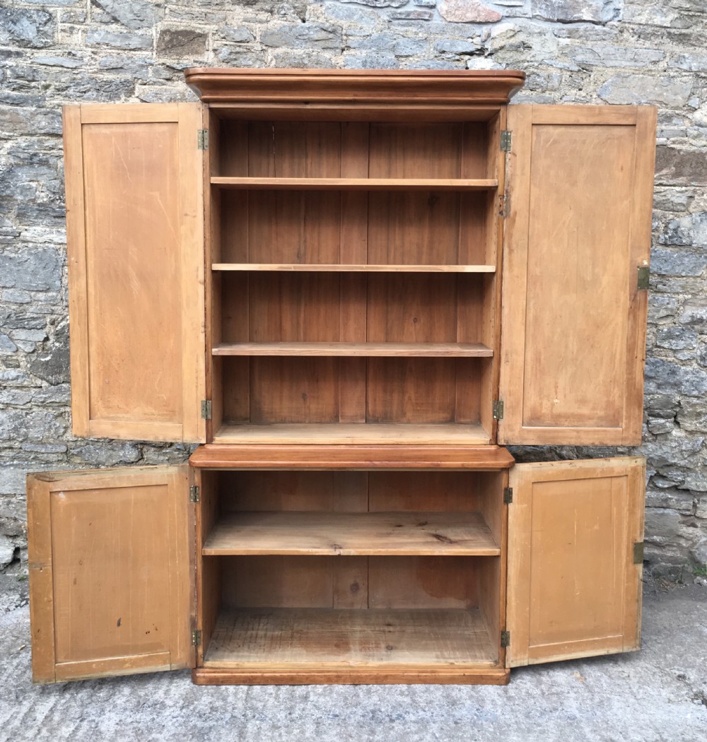 Antique Victorian Pine Shelved Cupboard View IV