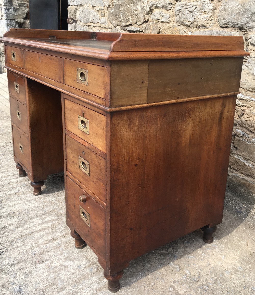 Antique Mahogany Military Campaign Desk View IV