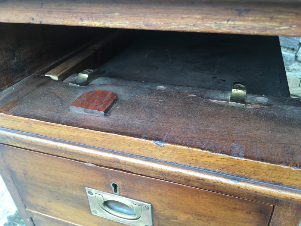Antique Mahogany Military Campaign Desk View XIV