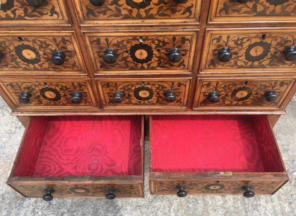 Antique Continental Marquetry Cabinet on Stand  View VII