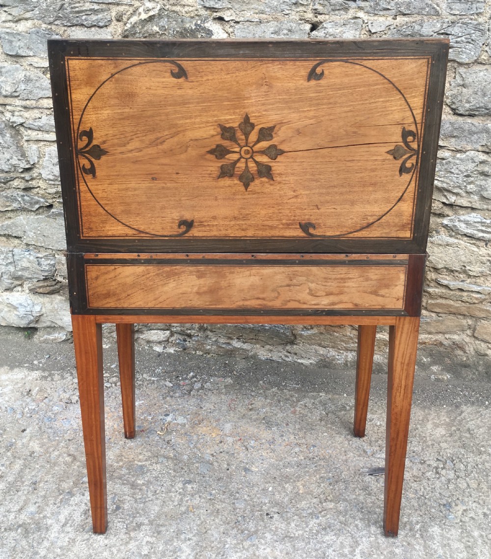 Antique Continental Marquetry Cabinet on Stand  View XII