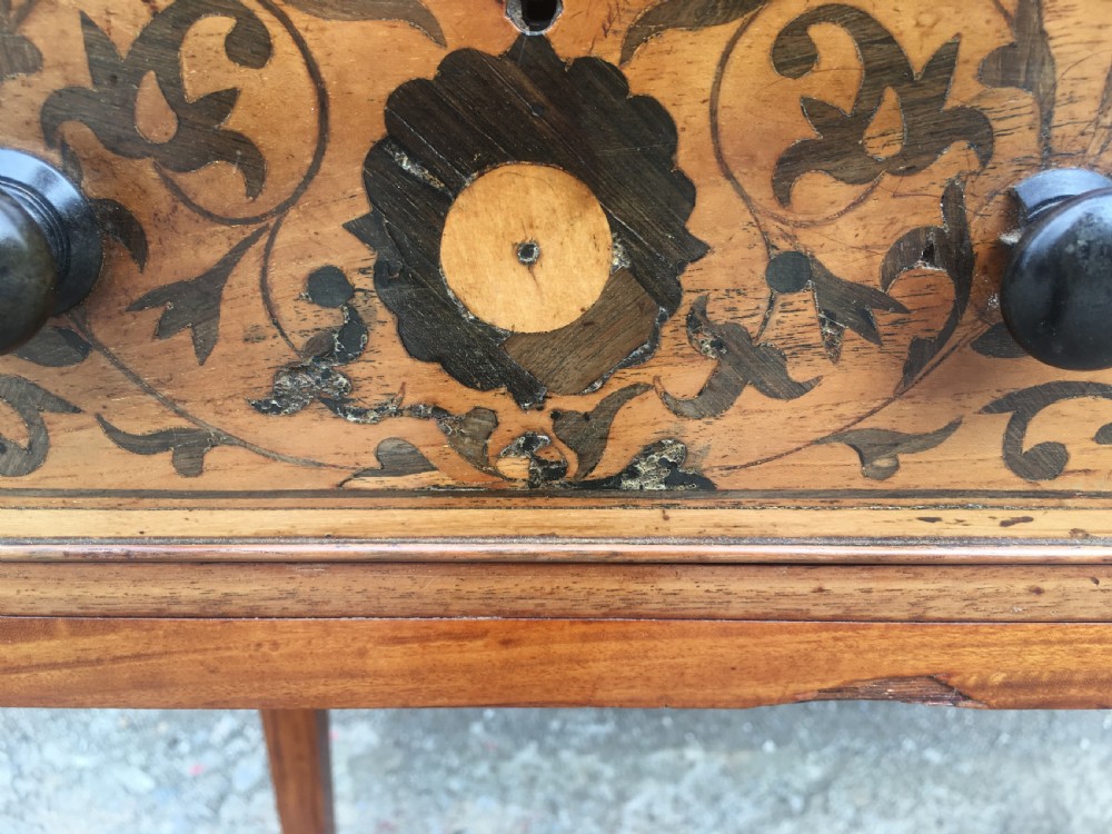 Antique Continental Marquetry Cabinet on Stand  View XIII