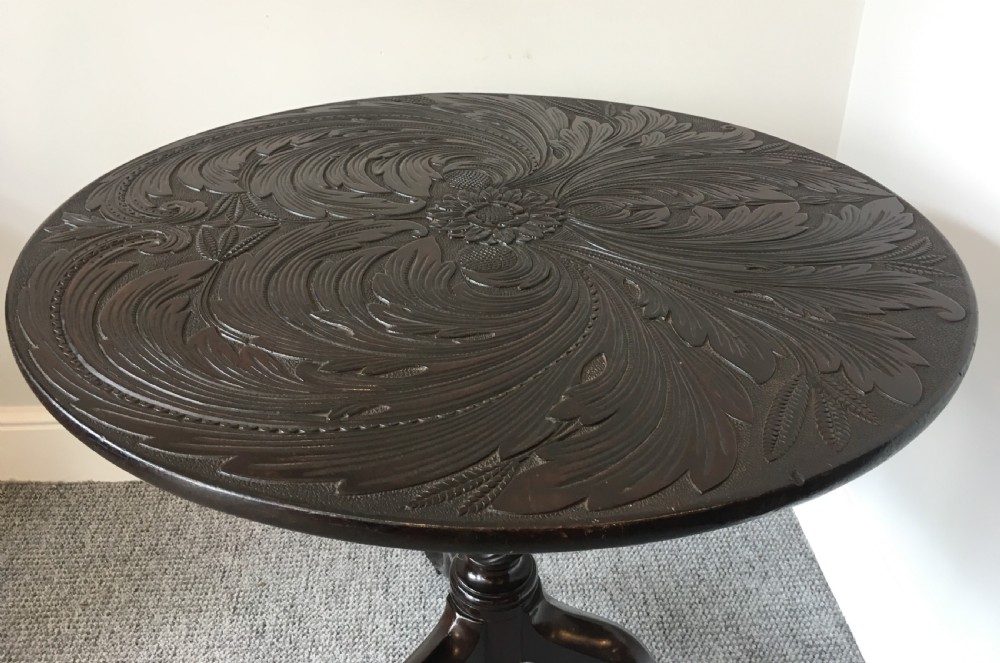 Georgian Cuban Mahogany Tilt Top Occasional Table on Birdcage Support View VI