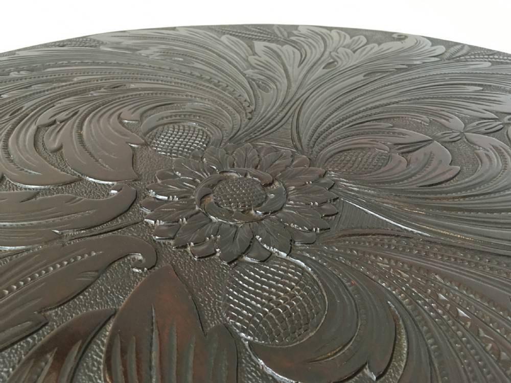 Georgian Cuban Mahogany Tilt Top Occasional Table on Birdcage Support View VIII