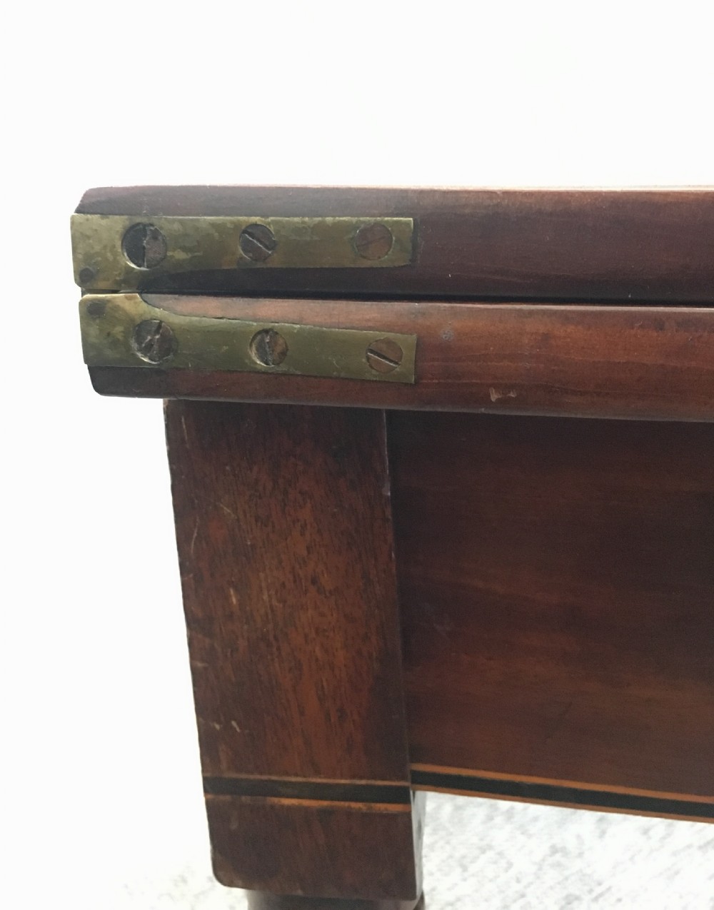 Antique Victorian Mahogany Fold Over Tea Table View VI