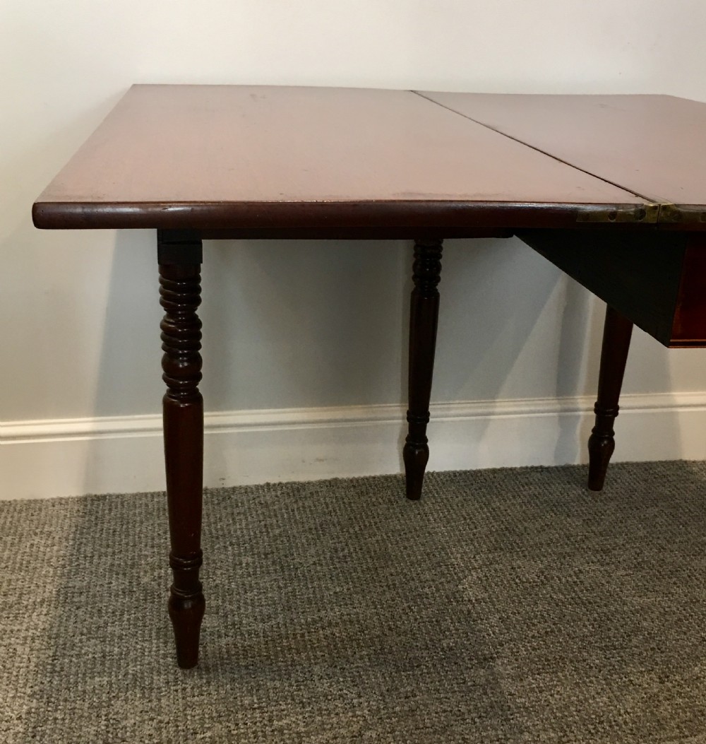 Antique Victorian Mahogany Fold Over Tea Table View IX