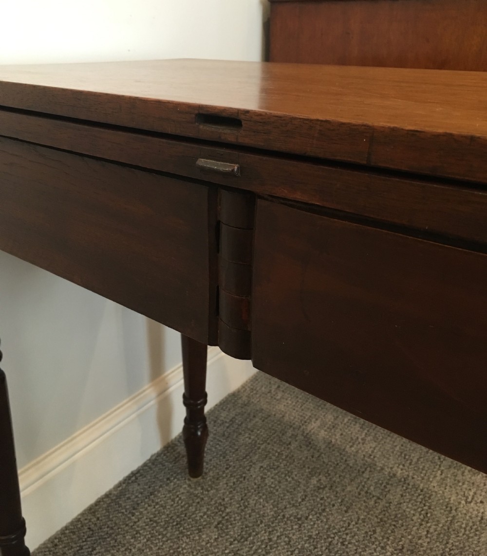 Antique Victorian Mahogany Fold Over Tea Table View XIV